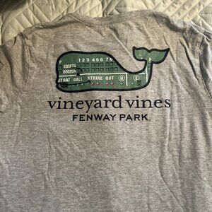 Vineyard Vines Fenway Park Red Sox Youth Xl 18 Short Sleeve Shirt Gray Kids